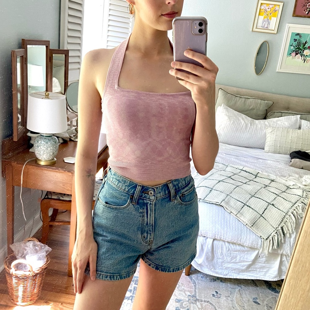 Abercrombie Knit Halter Top: pink